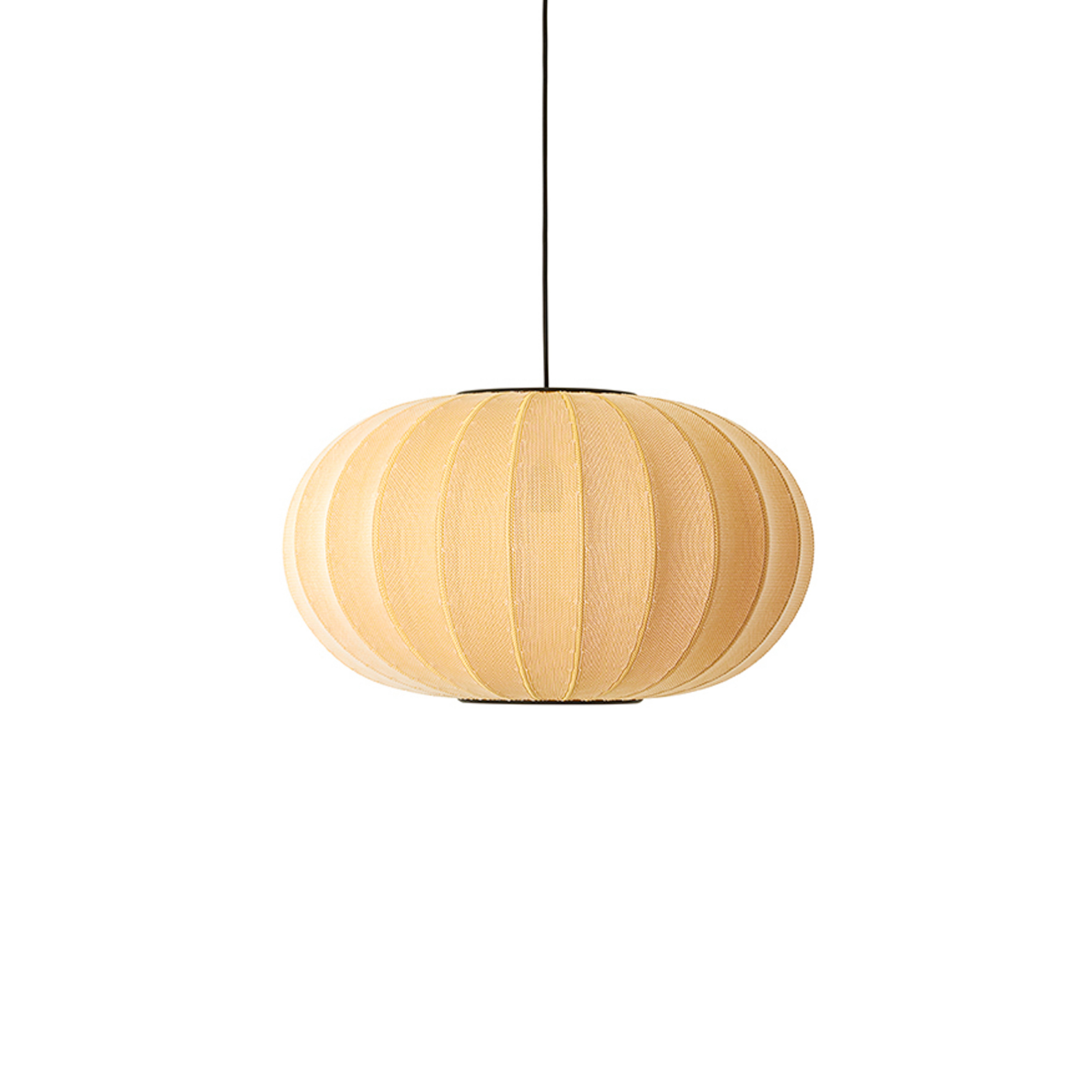 Knit-Wit 57 Lampada a sospensione ovale arancione E27 - Realizzata a mano