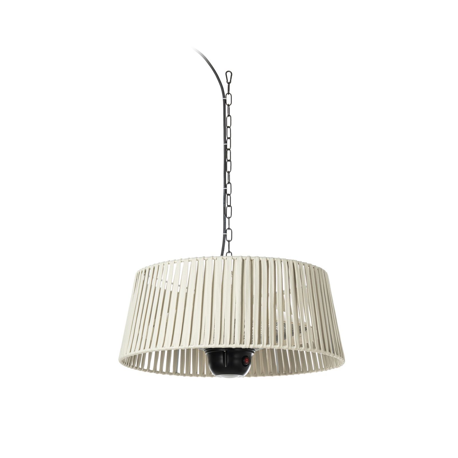 Lucande Pyravo suspended patio heater, beige, aluminium, Ø 60 cm Lucande Pyravo suspended patio heater, beige, aluminium, Ø 60 cm