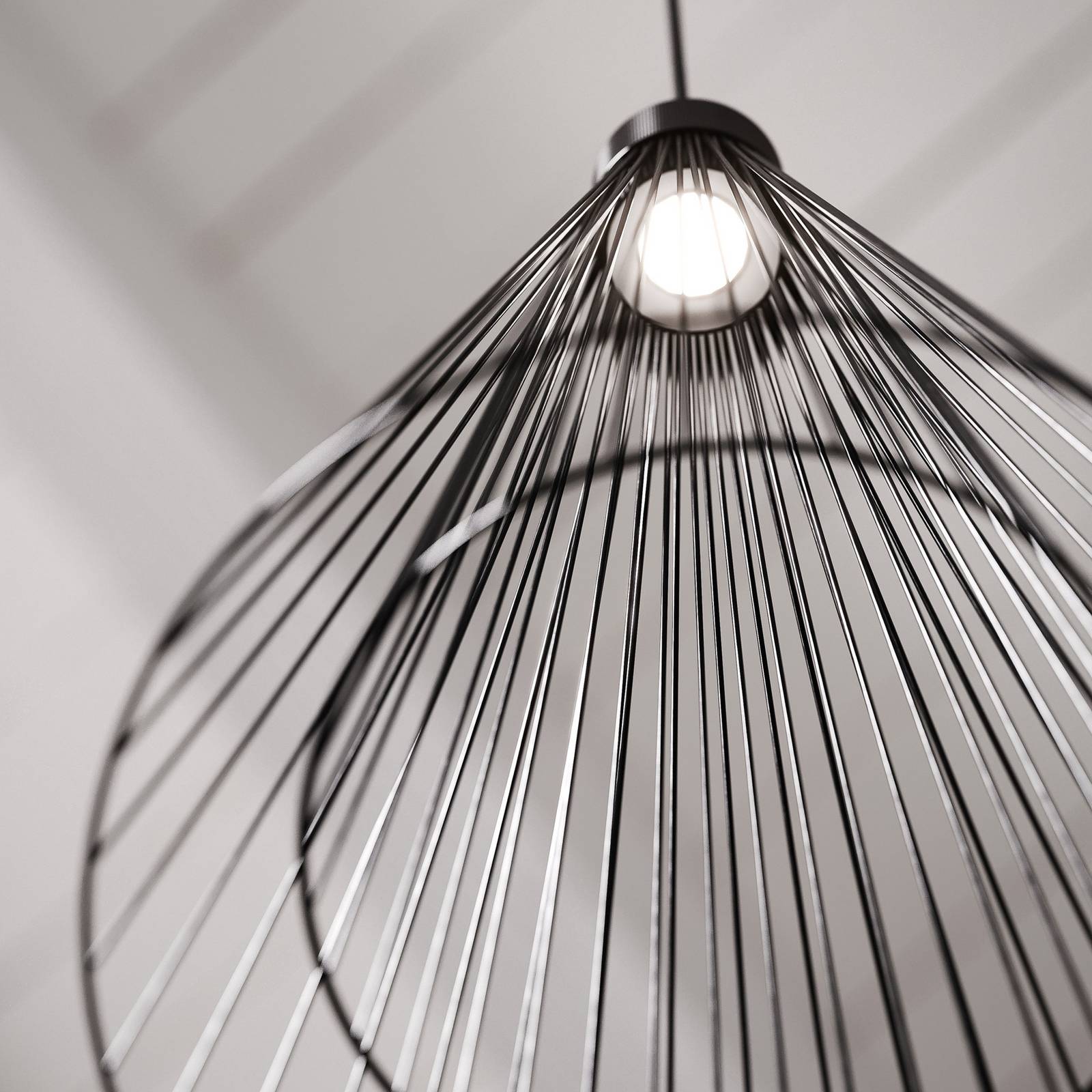 Karman Żyrandol LED Ikonika, czarny, Ø 40 cm, metal