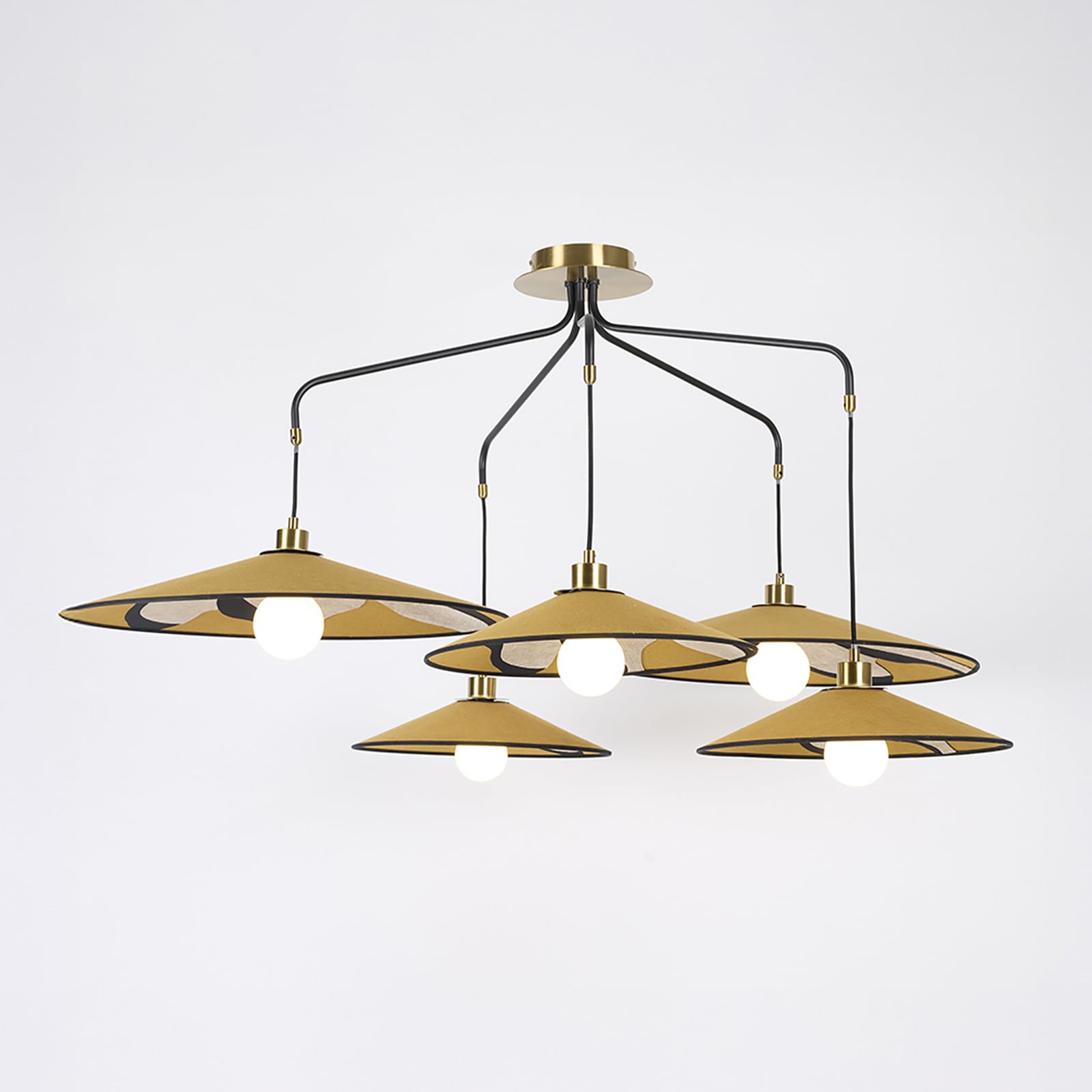 MARKET SET riputatav lamp Sonia Laudet, nostalgic curry, 5-fl.