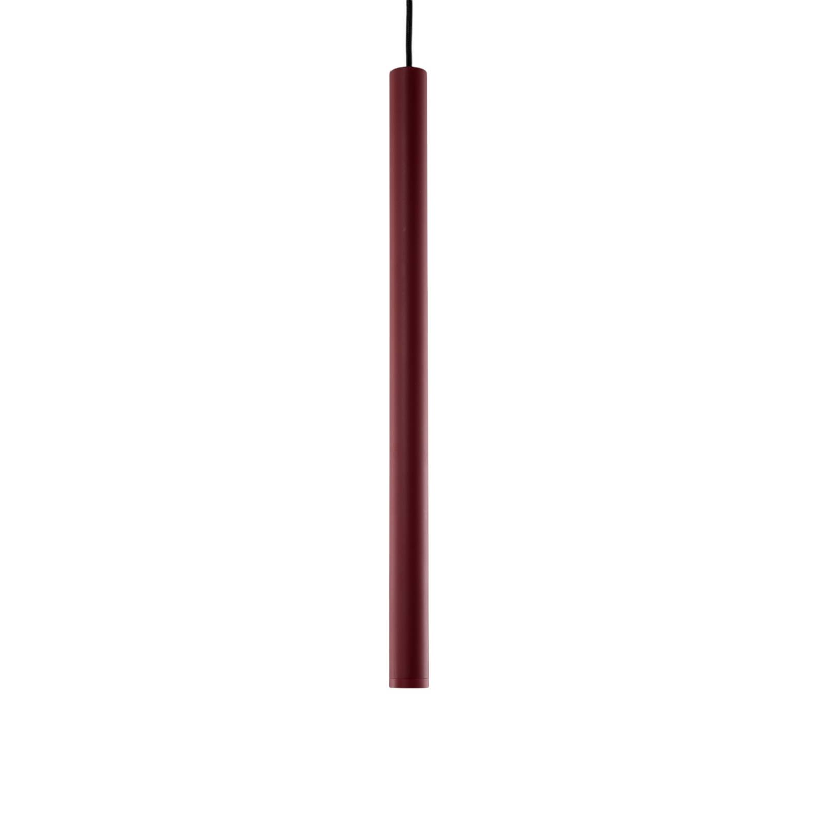 Lampa wisząca LED Rulo, czerwona, stal, 3000 K
