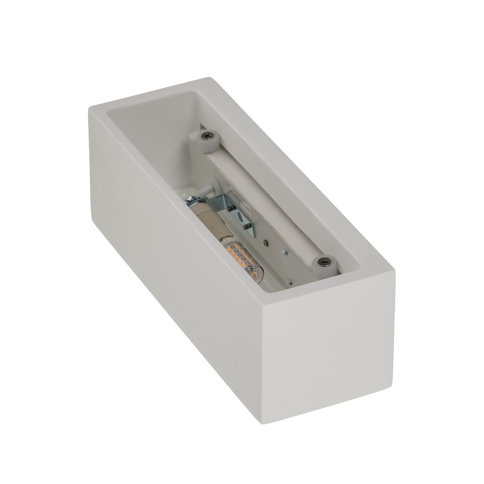 Applique Lindby Tjada, 22 cm, bianco, gesso, G9, verniciabile