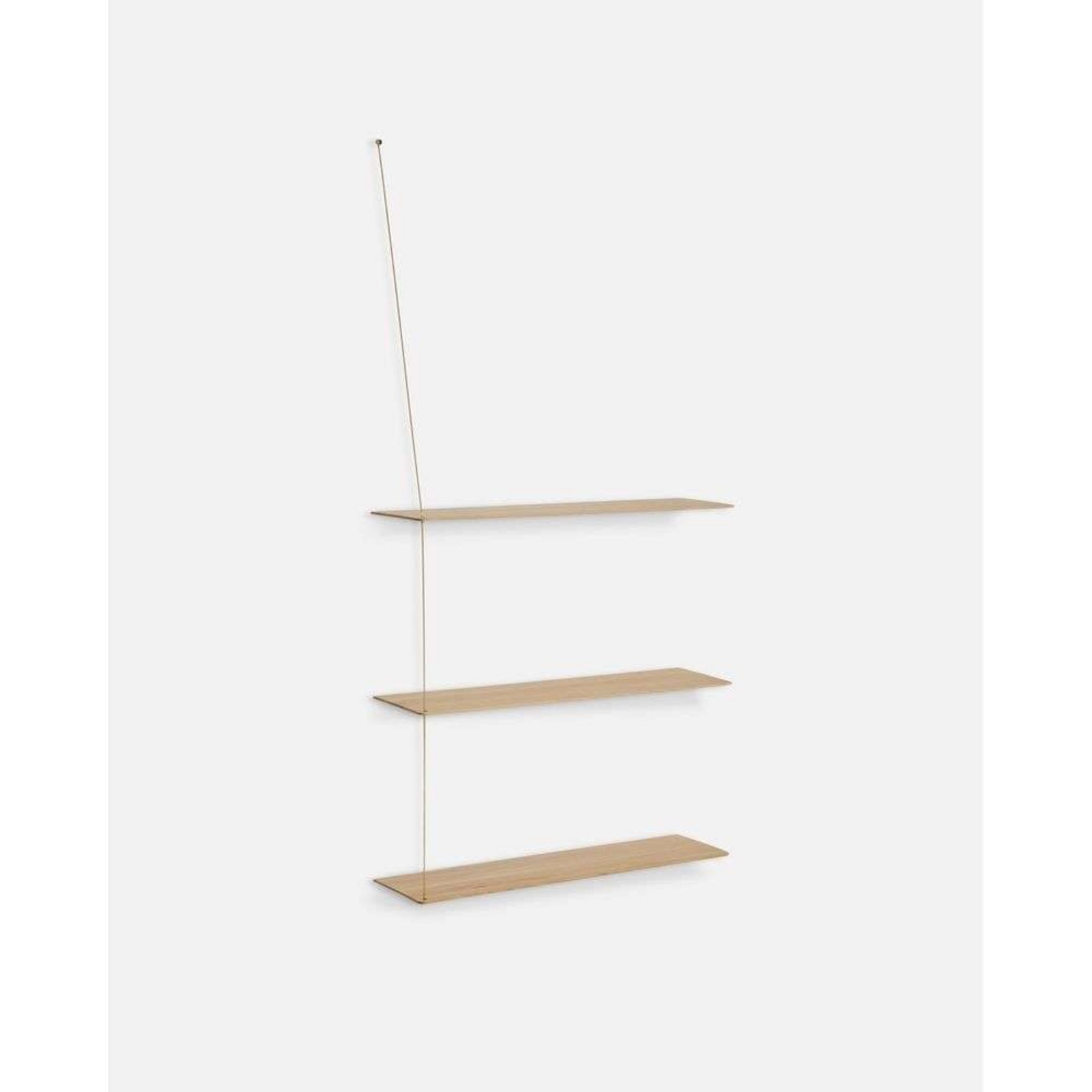 Stedge Add-on Shelf L80 White Oak/Brass - Woud