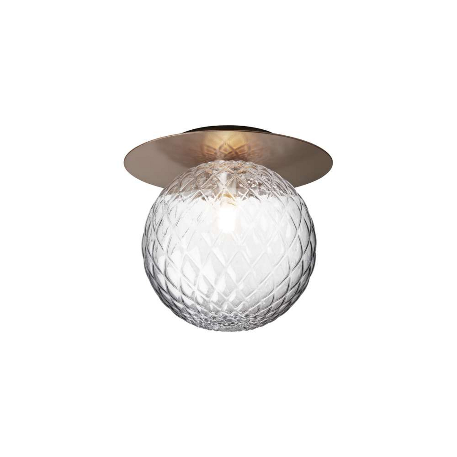 Liila 1 Zidna lampa/Stropna lampa IP44 Large tamno Bronca/Optic Prozirno - Nuura