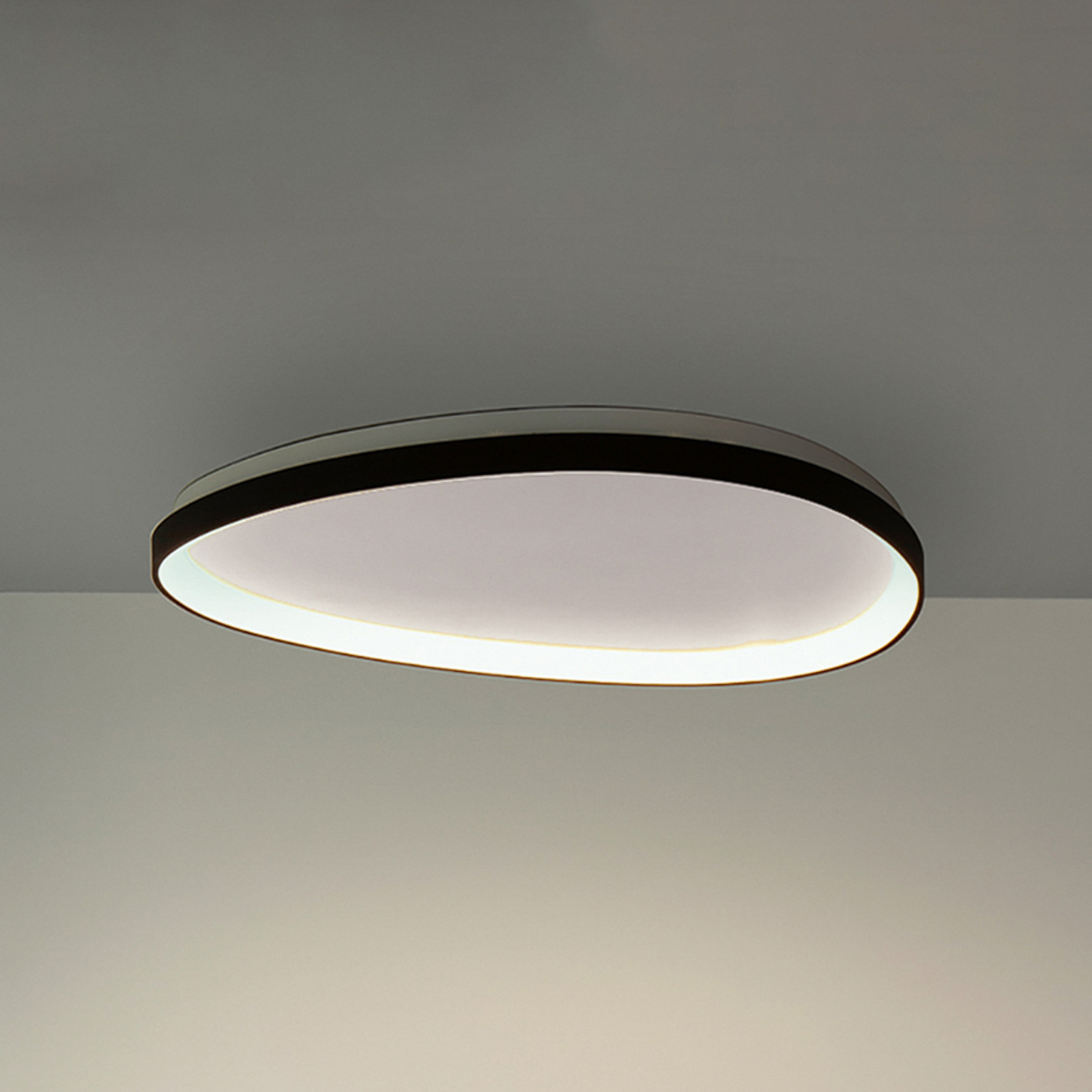 Candeeiro de teto LED IDEAL LUX Gemini, preto, 61 cm, 2700 K, ligar/desligar