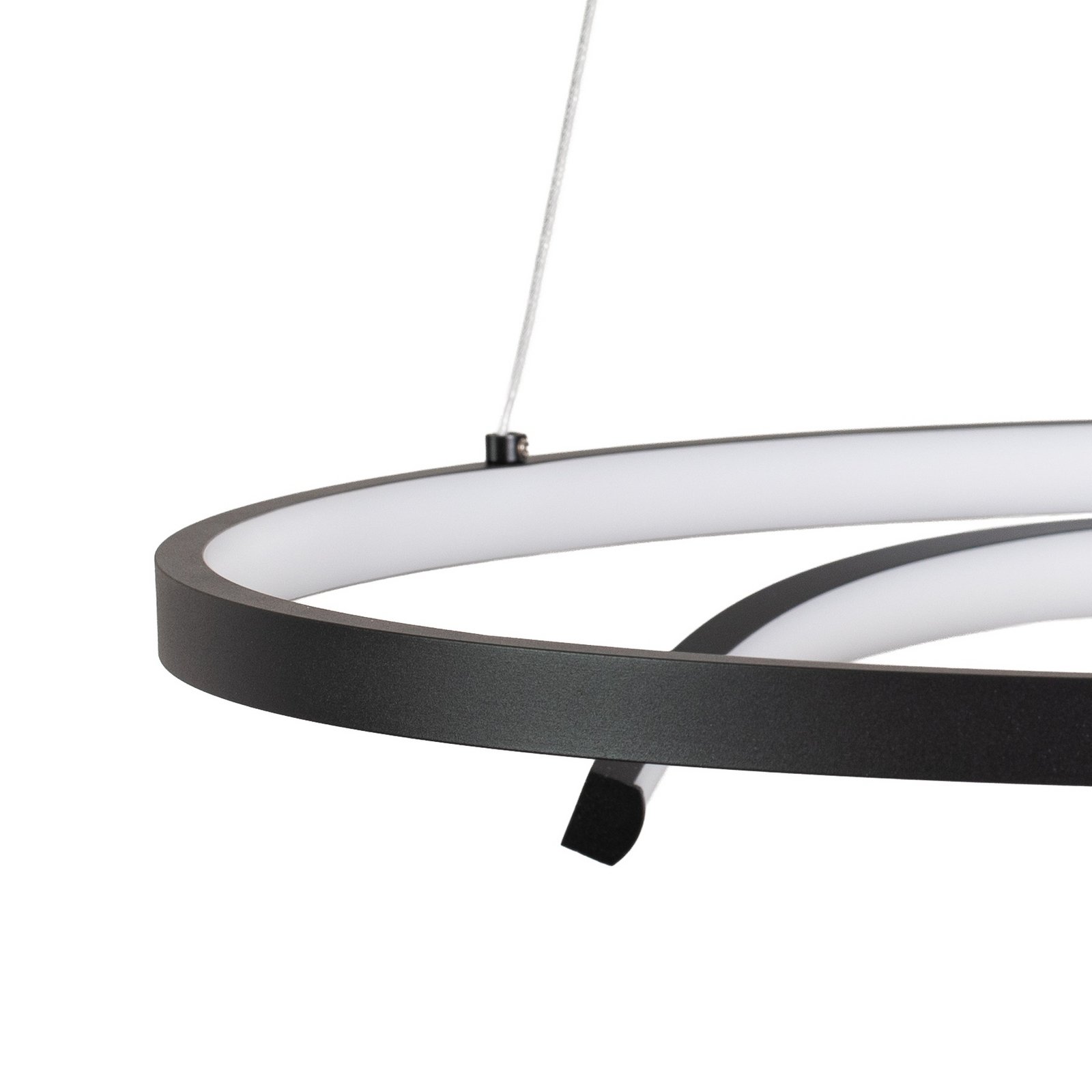 Lampada LED a sospensione Lorenzo, metallo, nero, 4.000 K