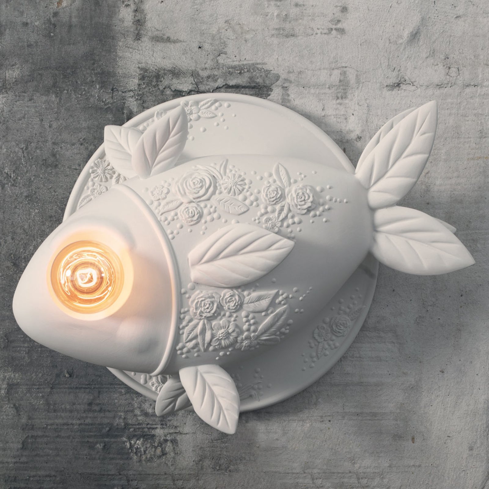 Designer wall light Aprile in the shape of a fish