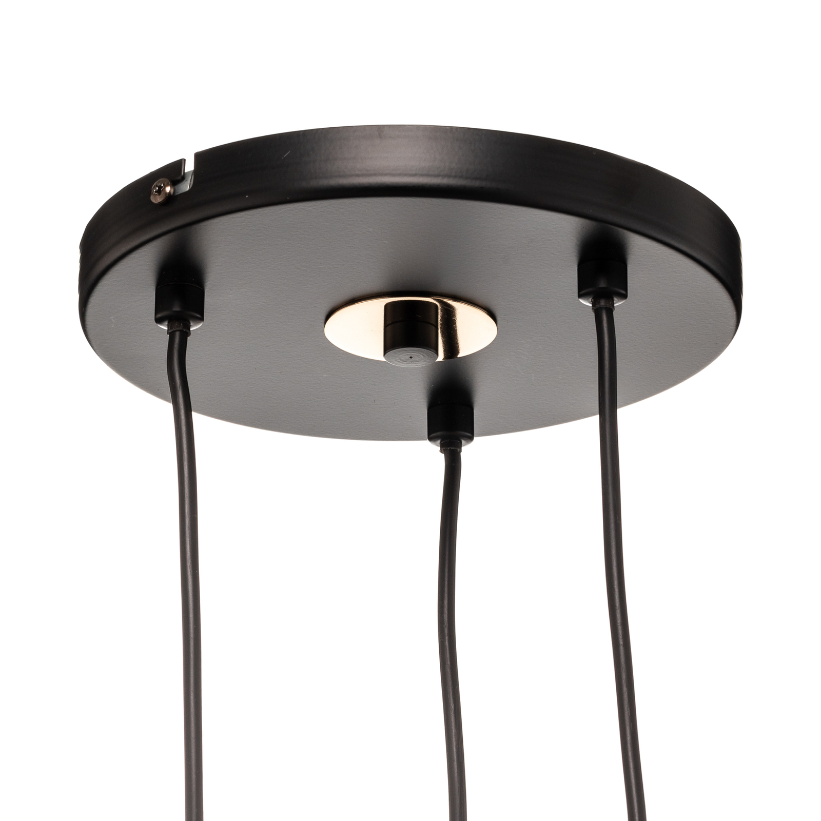Hanglamp Volda Picolo 3-lamps zwart/goud rond