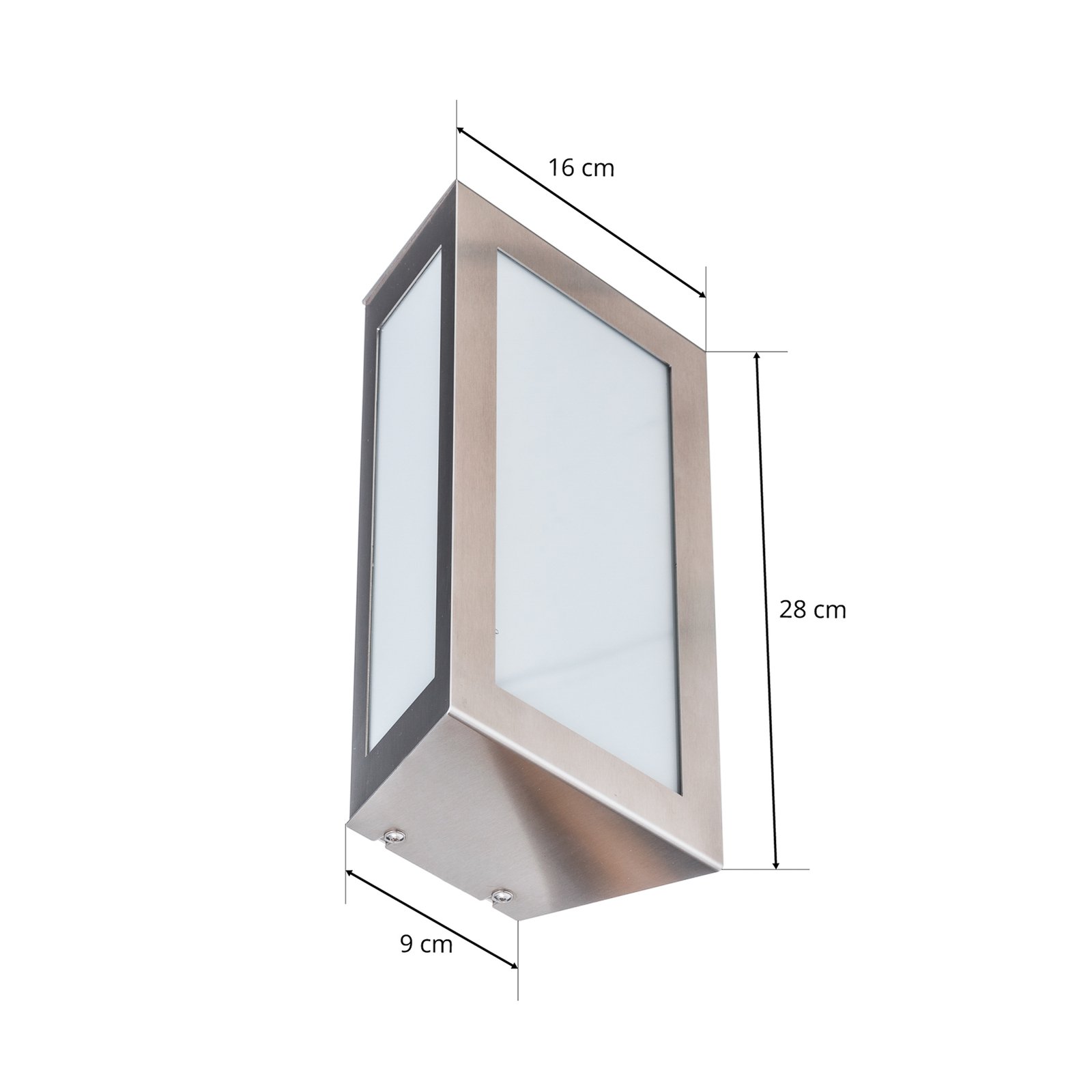 Long Rectangular Exterior Wall Lamp, excl. Sensor