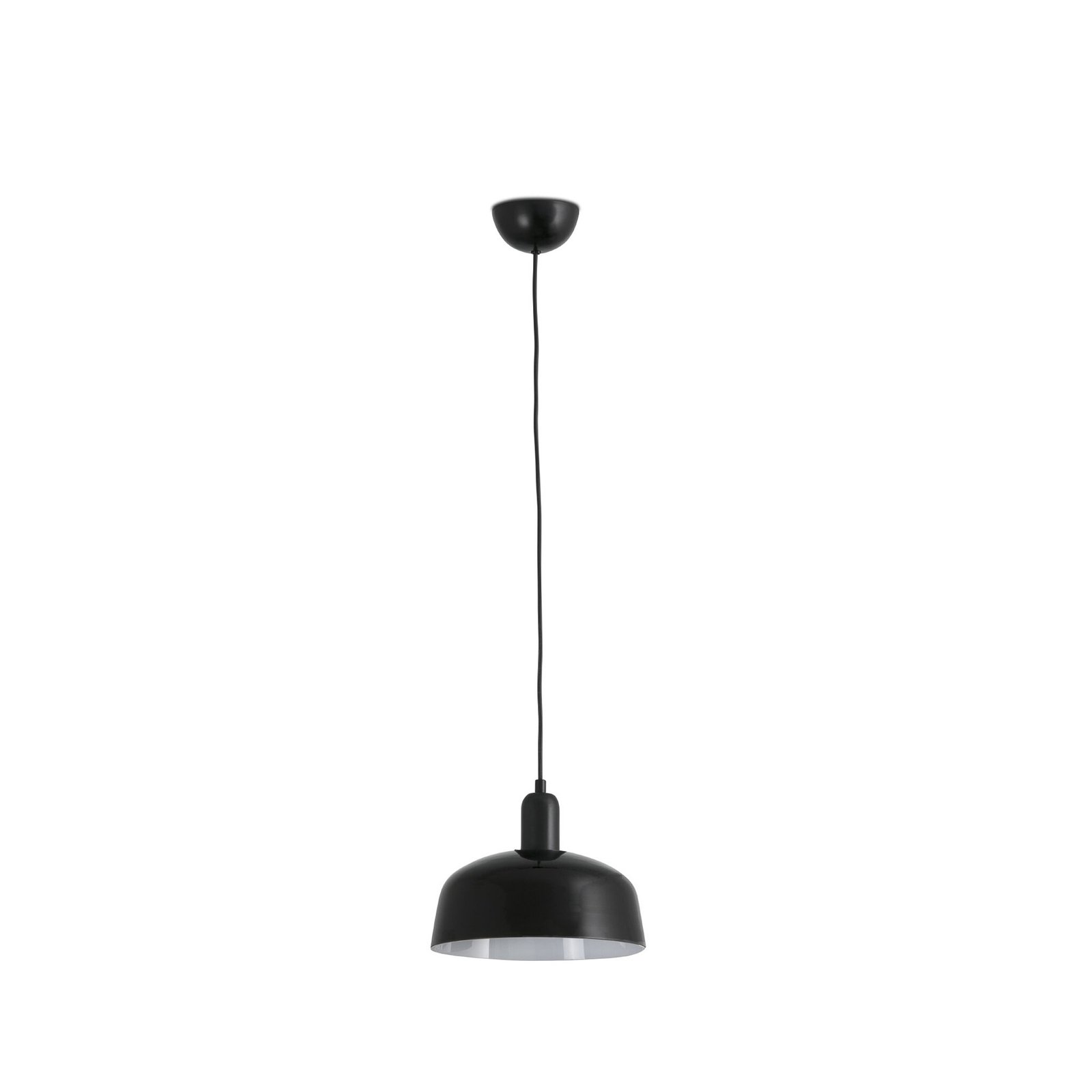 Tatawin hanging light, black, glass, Ø 18.4 cm