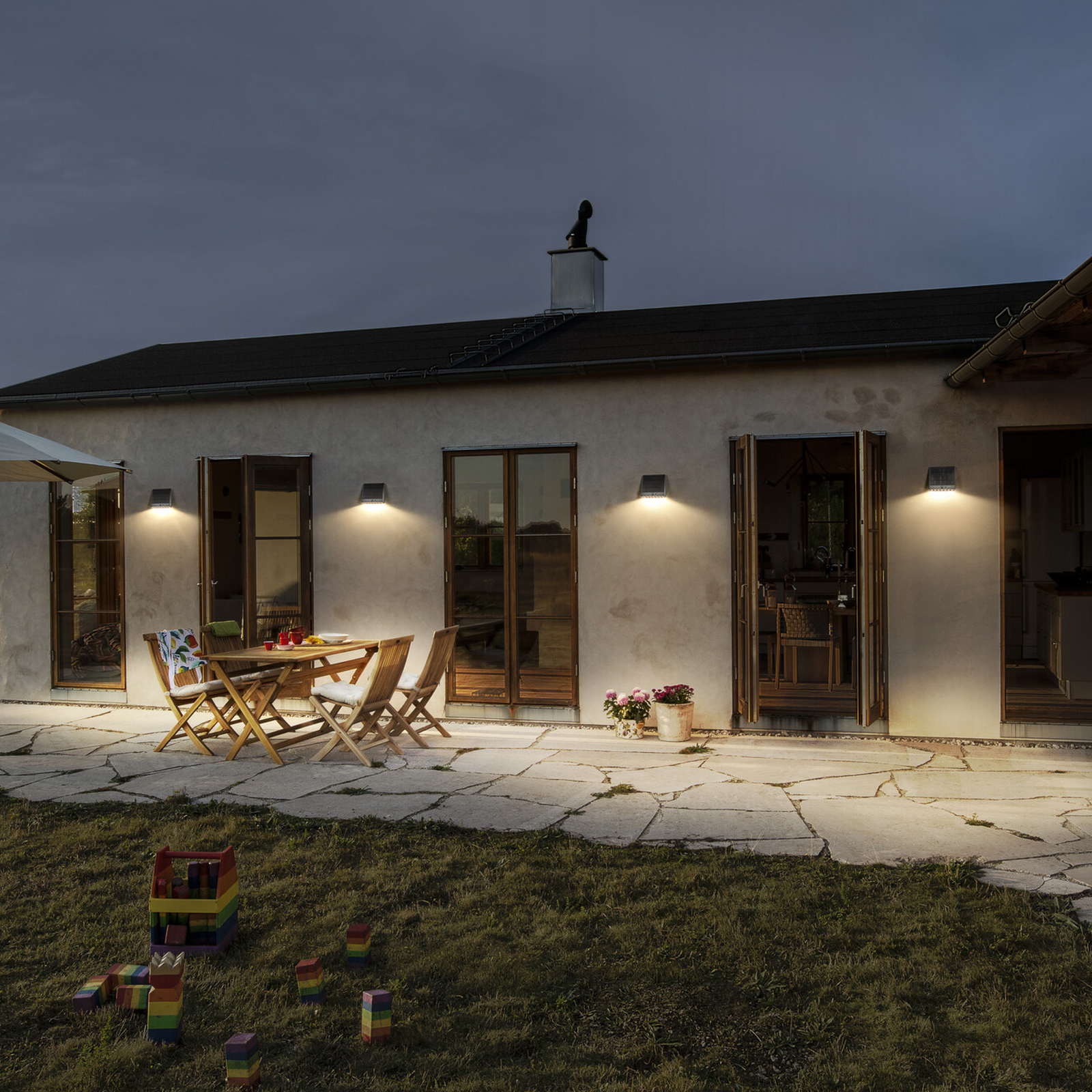 OSRAM ENDURA STYLE FIN napelemes fali világítás, szürke, érzékelő, IP54