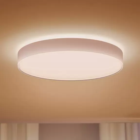 Lampenwelt Philips Hue Enrave LED-Deckenleuchte 55,1cm weiß