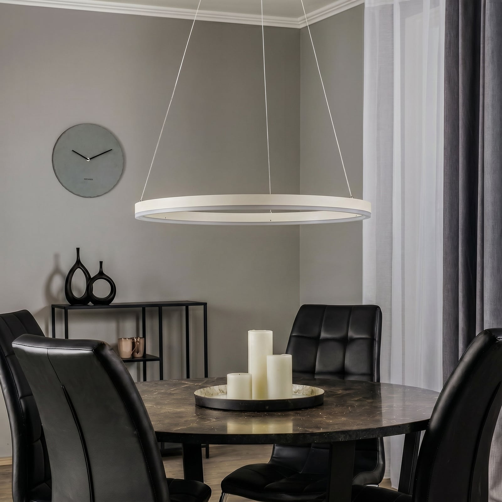 Albiona LED-riippuvalaisin, beige, 1 rengas, halkaisija 60 cm – Arcchio Albiona LED-riippuvalaisin, beige, 1 rengas, halkaisija 60 cm – Arcchio