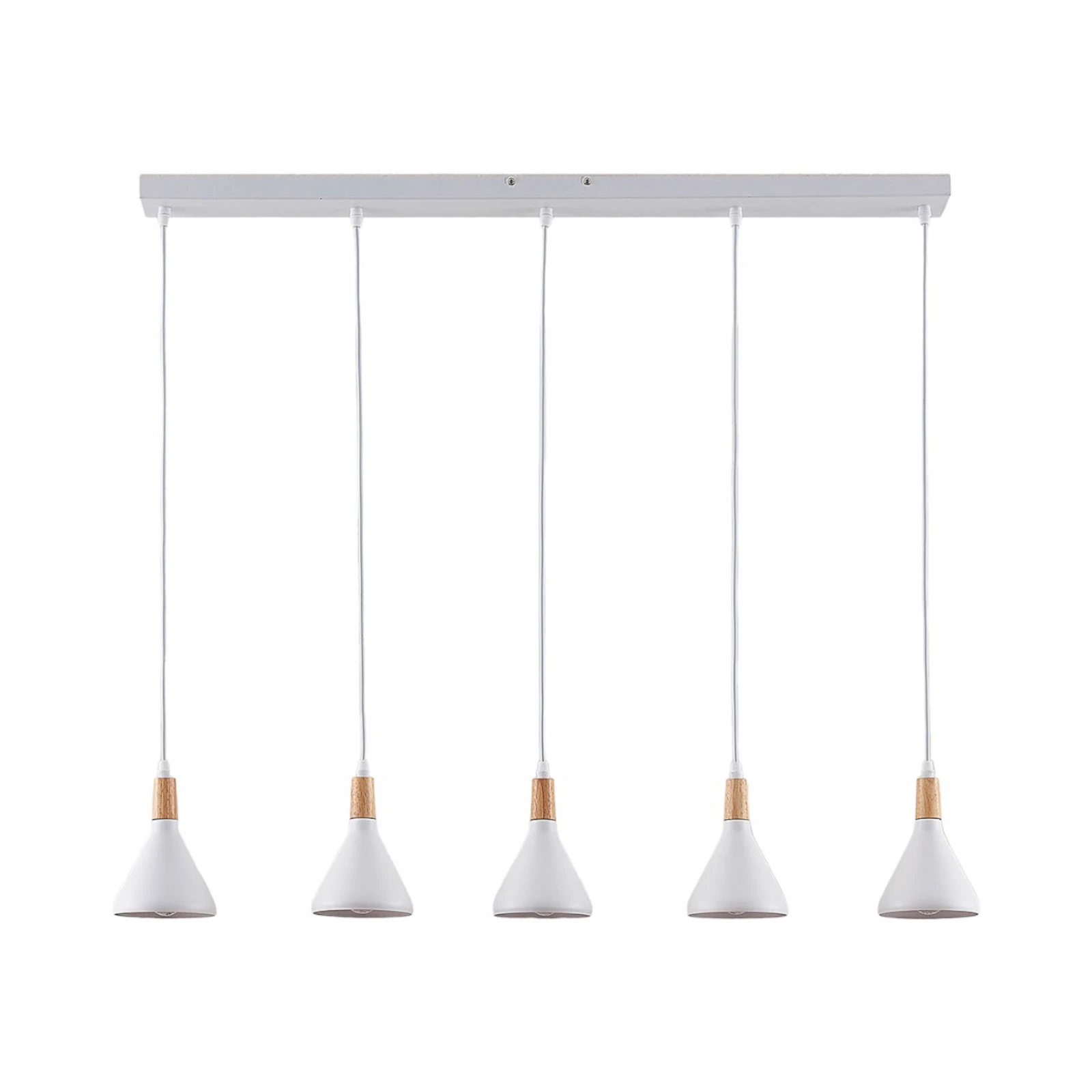 Lindby piekaramais gaismeklis Arina, 100 cm, balts, 5 gaismas, E14