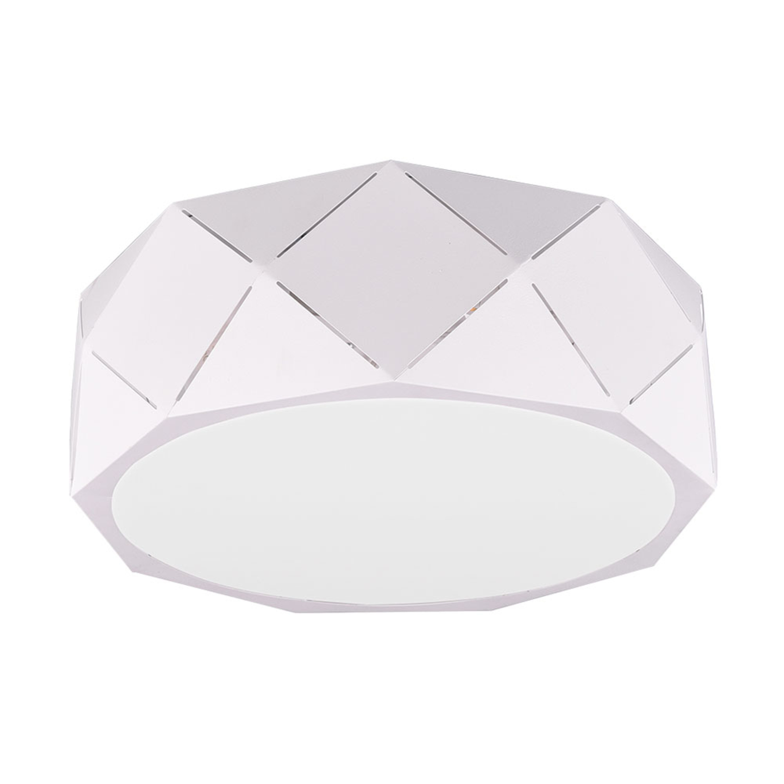 Lámpara de techo Zandor con pantalla blanca