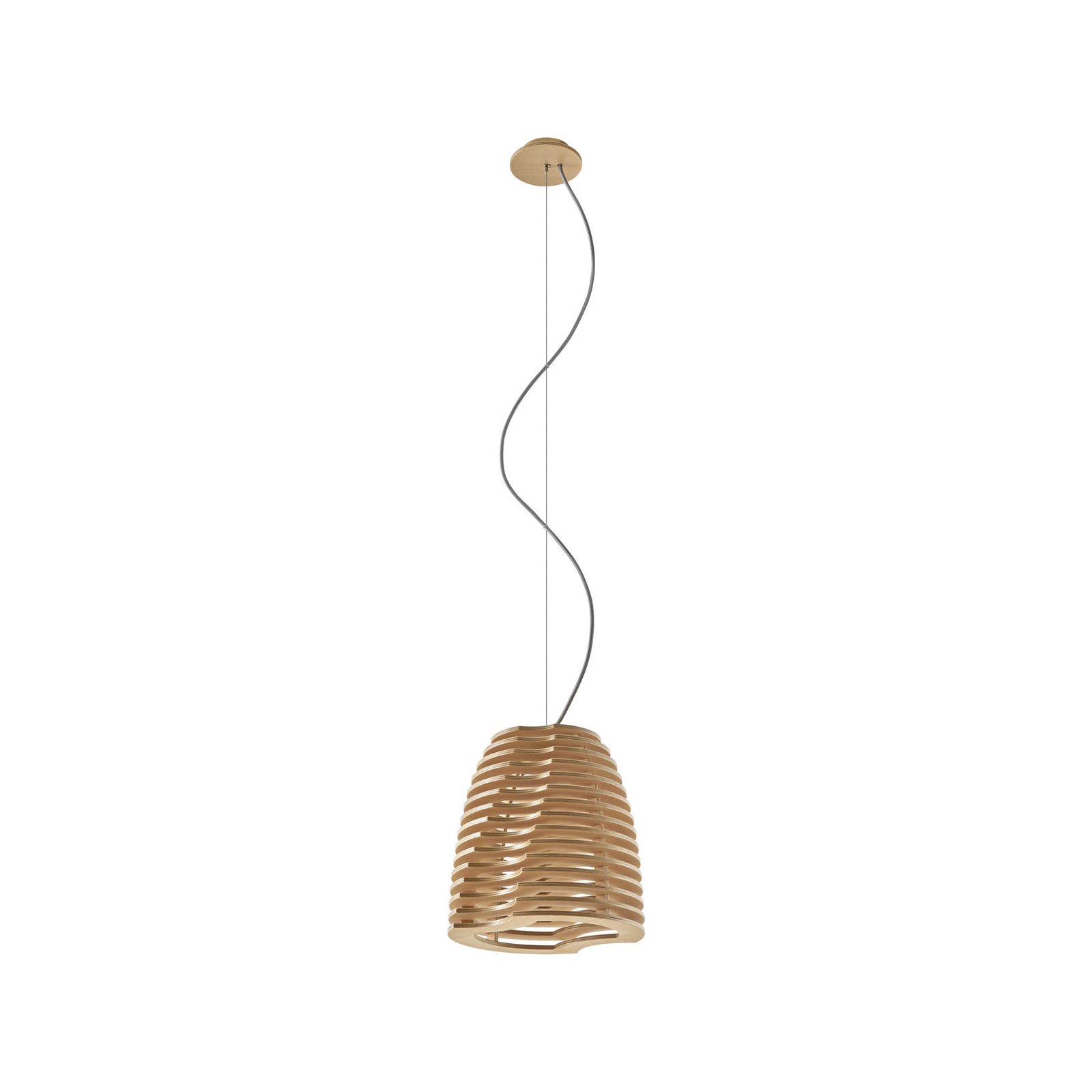 Lampa wisząca Twist, buk, naturalny, 150 cm