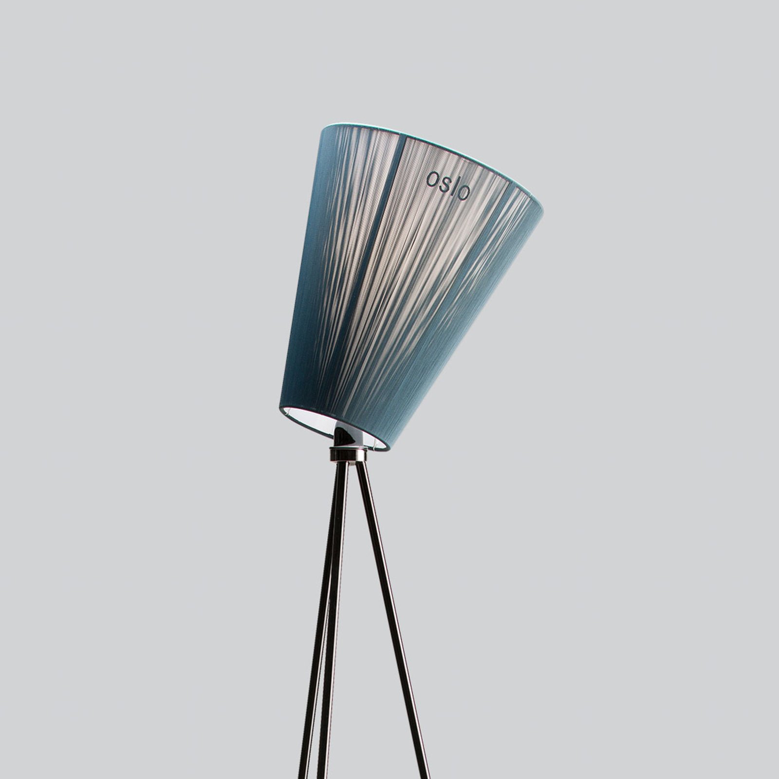 Northern Oslo Wood floor lamp black/green, for Living / Dining Room, steel, fabric, E27, 100 W, energy efficiency: A++, H: 165 cm