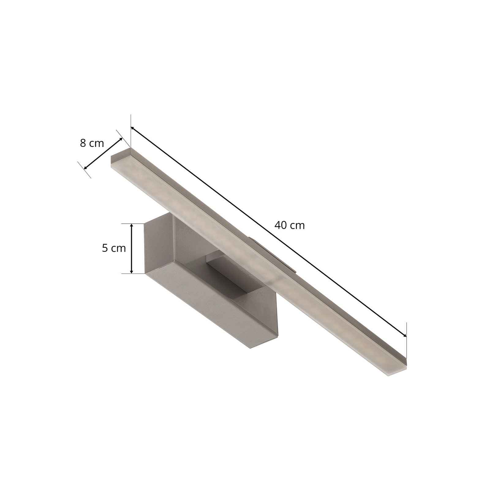 Nástěnné LED svítidlo Miroir 40 cm hliník 4000K