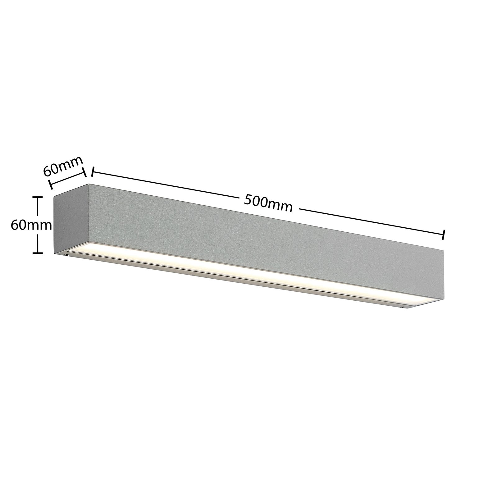 Lengo LED Buiten Wandlamp Up/Down L50 Zilver - Lucande