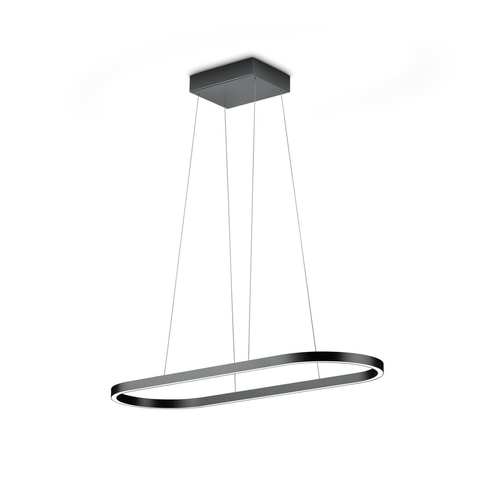 LED-Pendelleuchte Elin, schwarz, Gestensteuerung