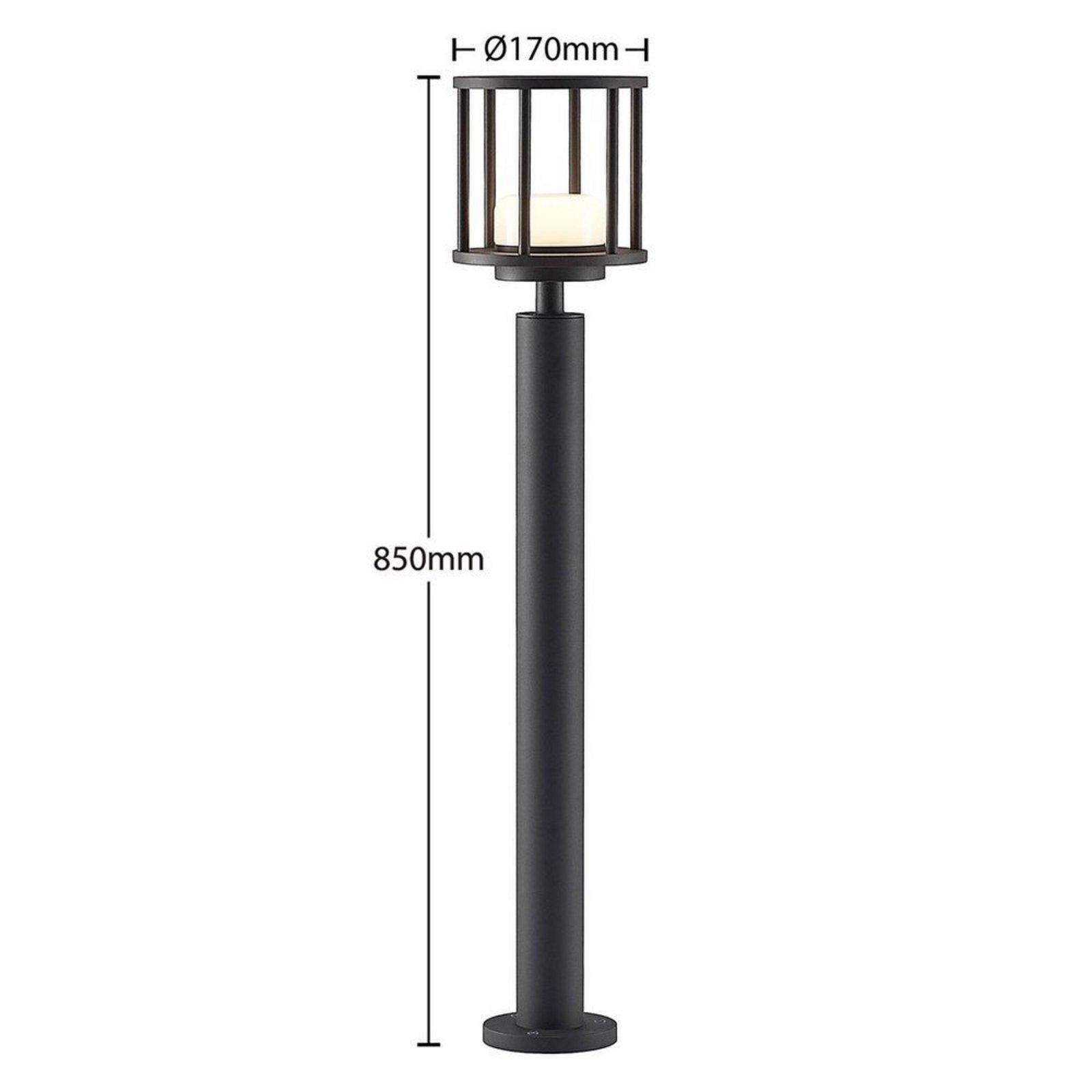 Berenike Lampă de Grădină H85 Dark Grey - Lucande