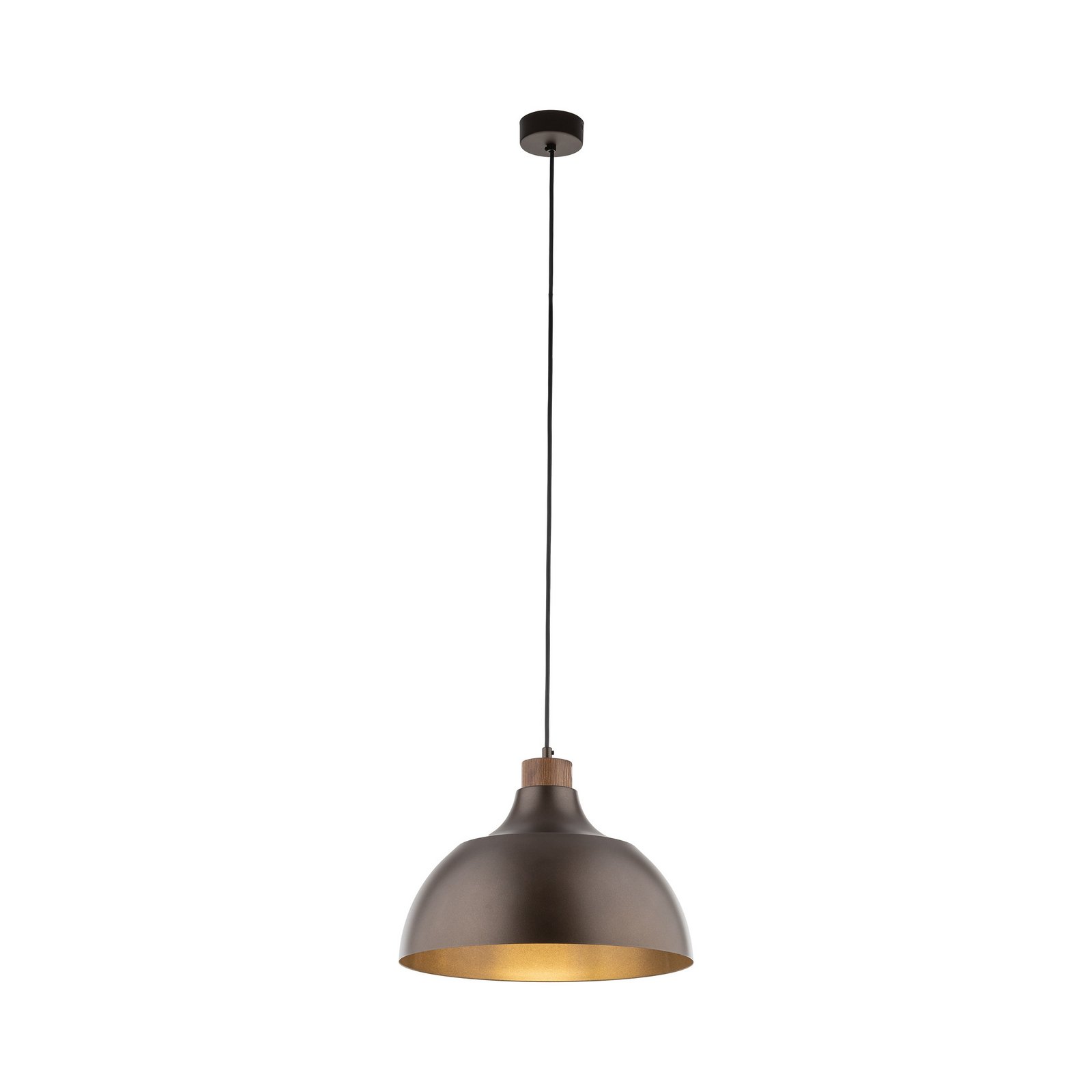 Cap pakabinamas šviestuvas, rudas, metalas, Ø 34 cm, E27
