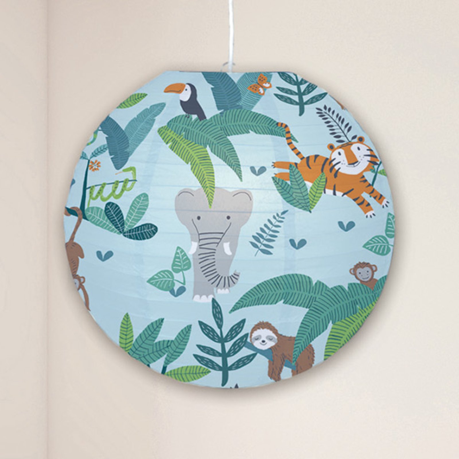 4117002 hanging light jungle animals motif