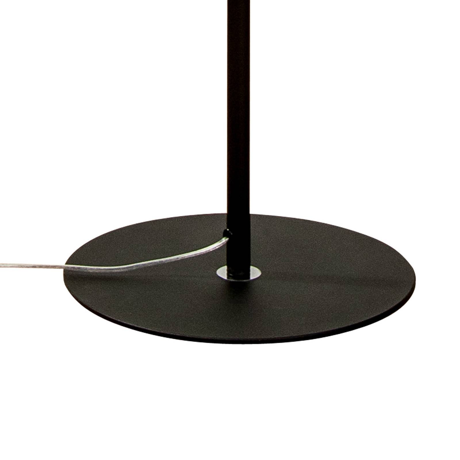 Lampa podłogowa Vento, czarna/złota, metal, Ø 40 cm, E27