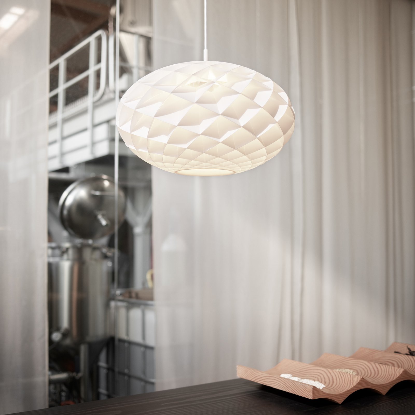 Patera Oval Suspension Matt White - Louis Poulsen