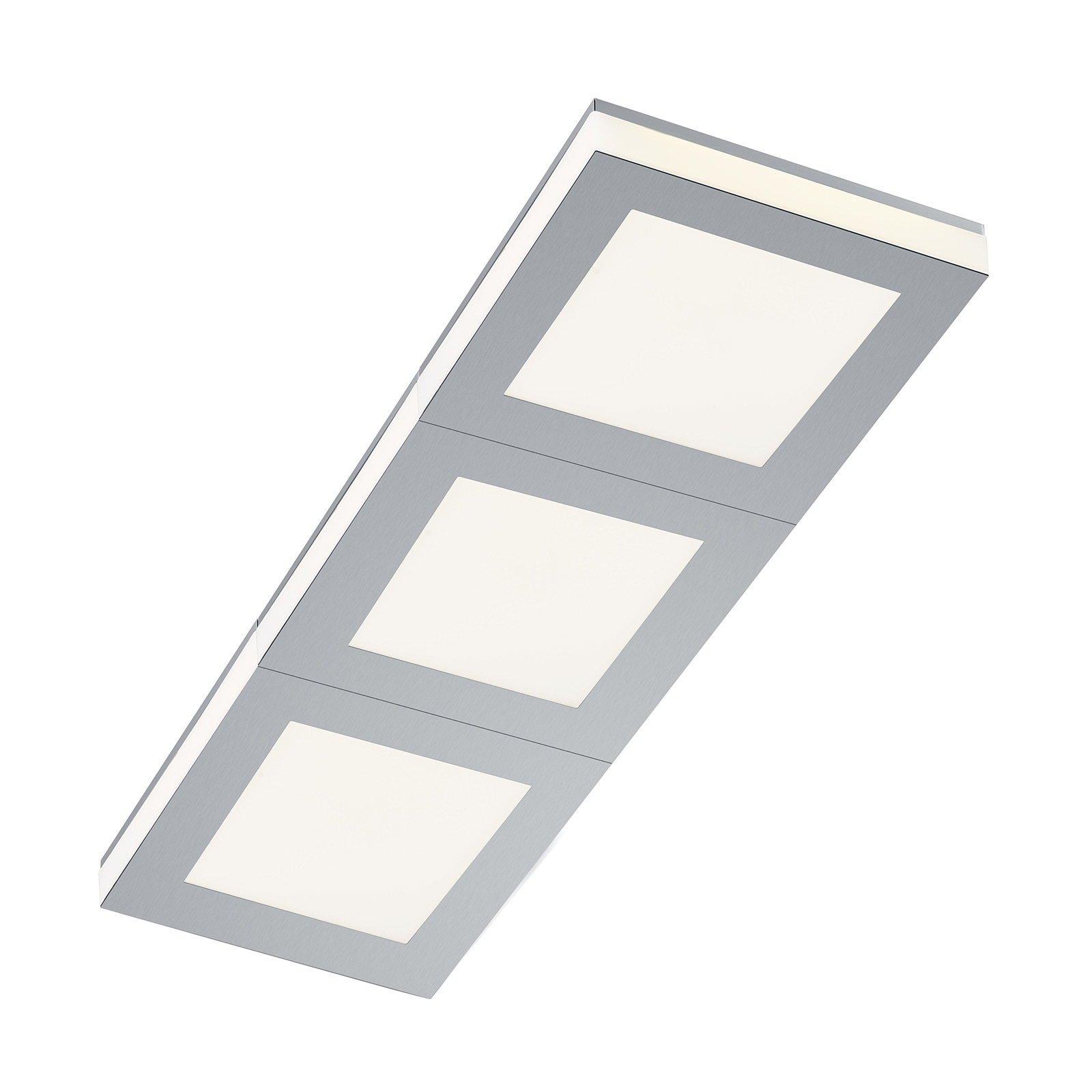 B-Leuchten Quadro LED ceiling lamp 65 x 22 cm, for Living / Dining Room, metal, acrylic, 60 W, energy efficiency: A+, L: 65 cm, W: 22 cm, H: 5 cm