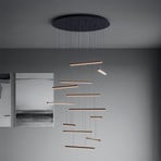 Stars of Light LED висяща лампа Lindoza, черна, 44 см, 12-лампова