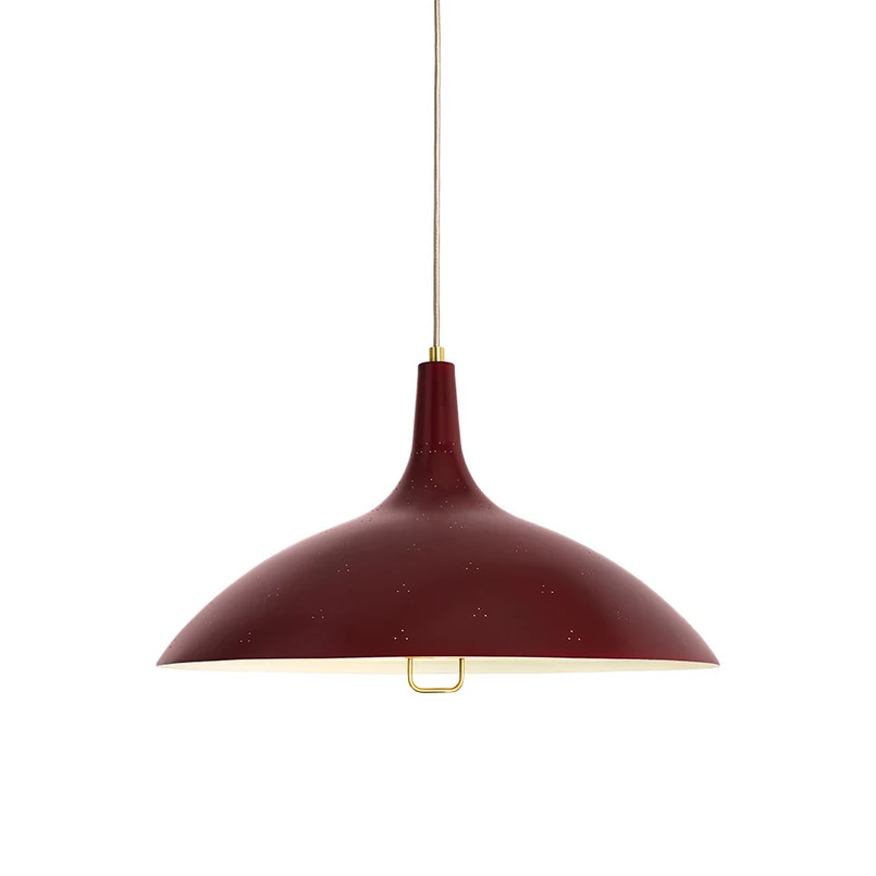 GUBI - 1965 Pendel Messing/Rød