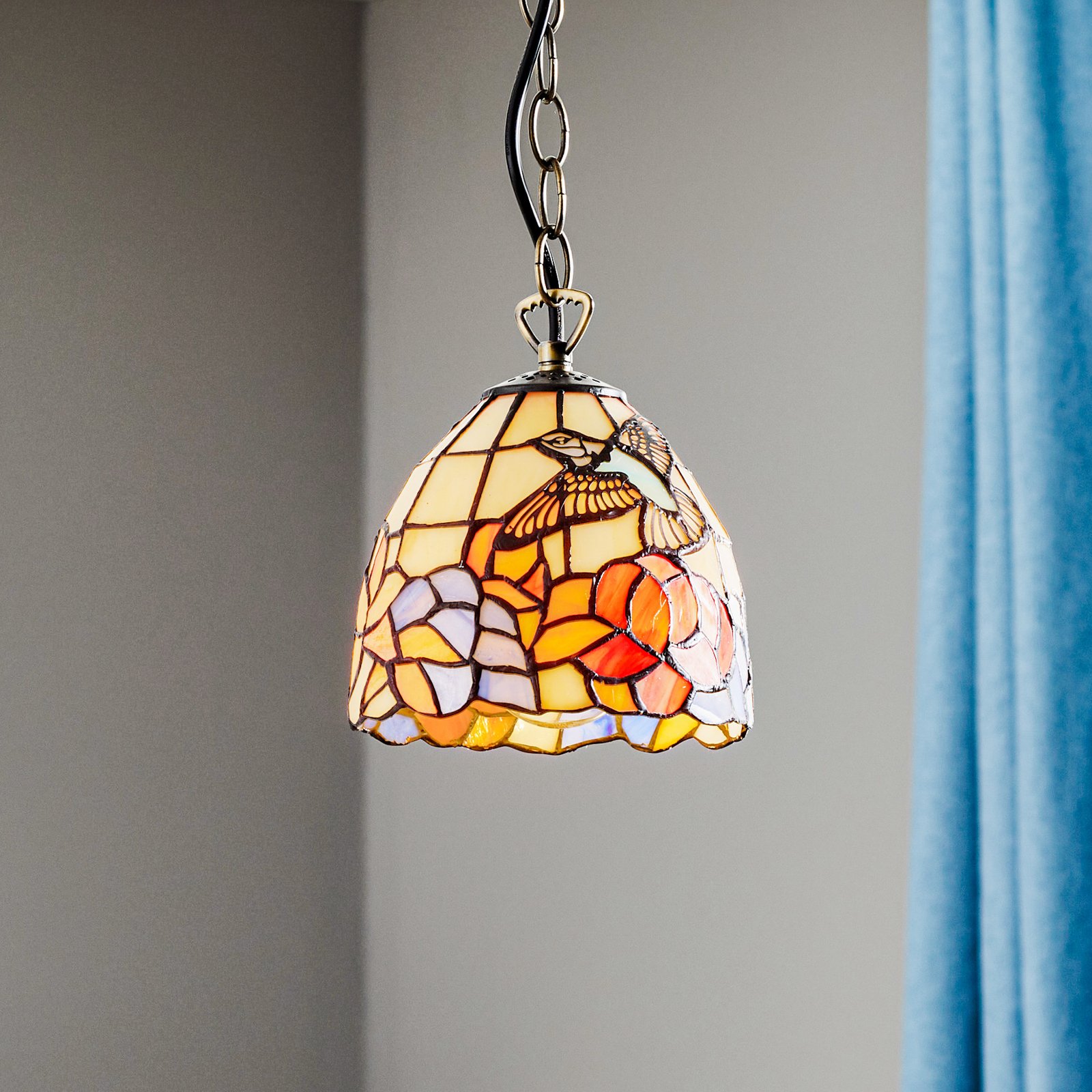 Tiffany-style hanging light COLIBRI