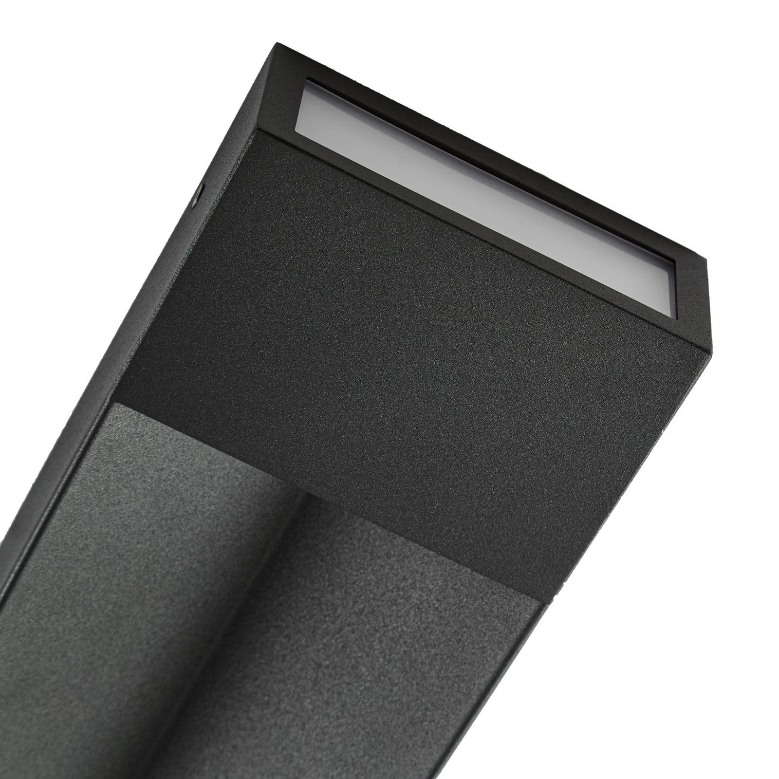 Kaholo LED vanjska zidna svjetiljka, CCT, aluminij, IP44, crna, četvrtasta -