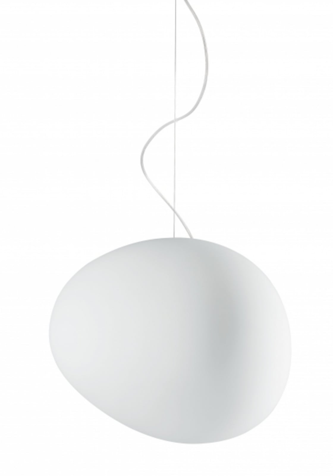 Suspension Foscarini Gregg Grande, blanche, hauteur 40 cm