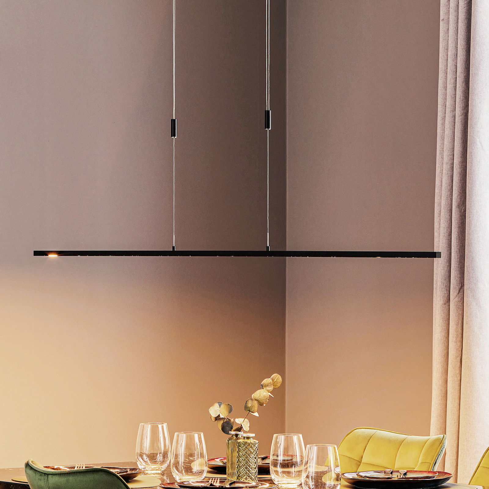 Rothfels Tolu LED hanglamp, zwart, 178 cm