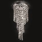Lámpara de techo de cristal espiral Shine, 30 cm