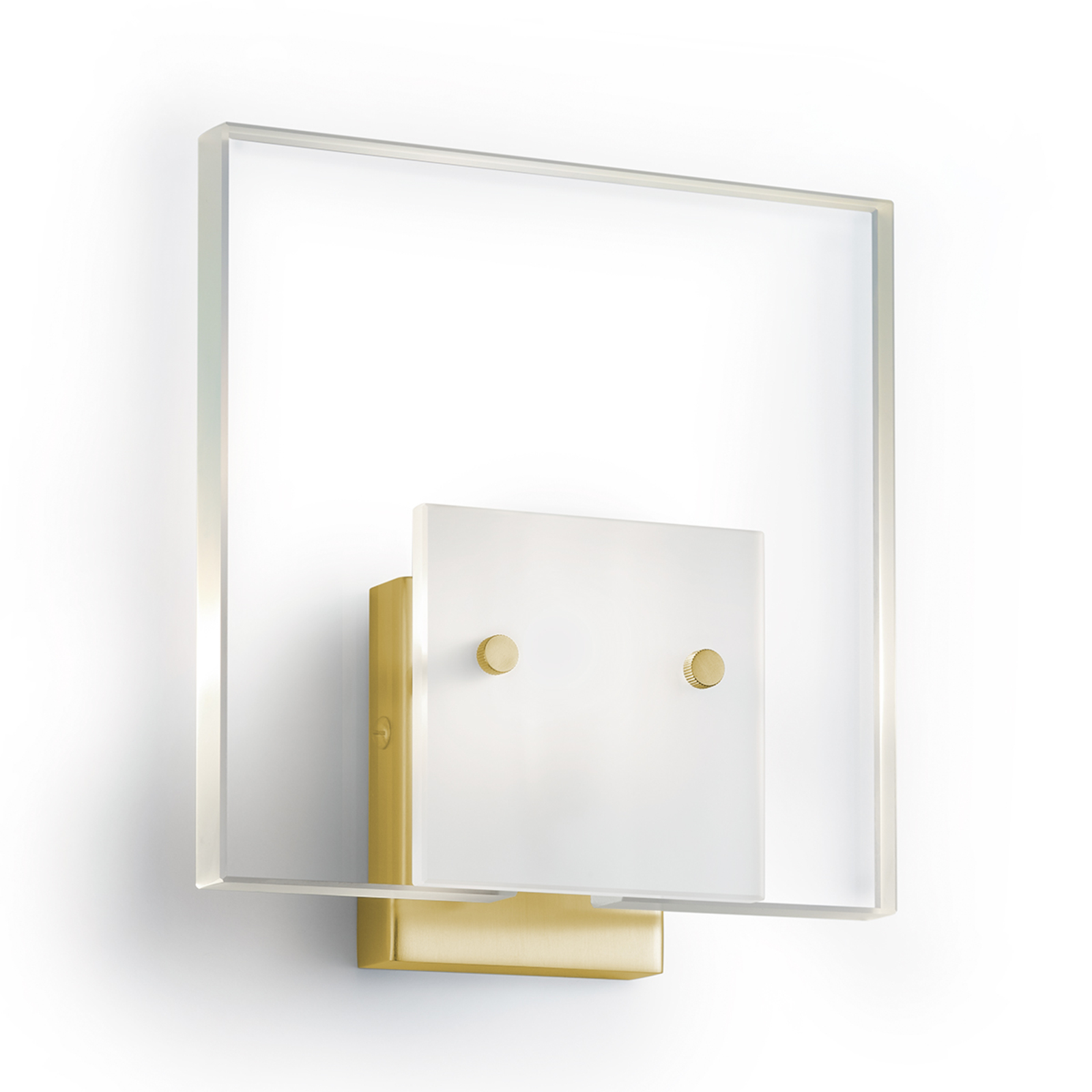Applique GLASS satinée laiton mat