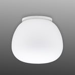 Satin-white MOCHI ceiling light 38 cm