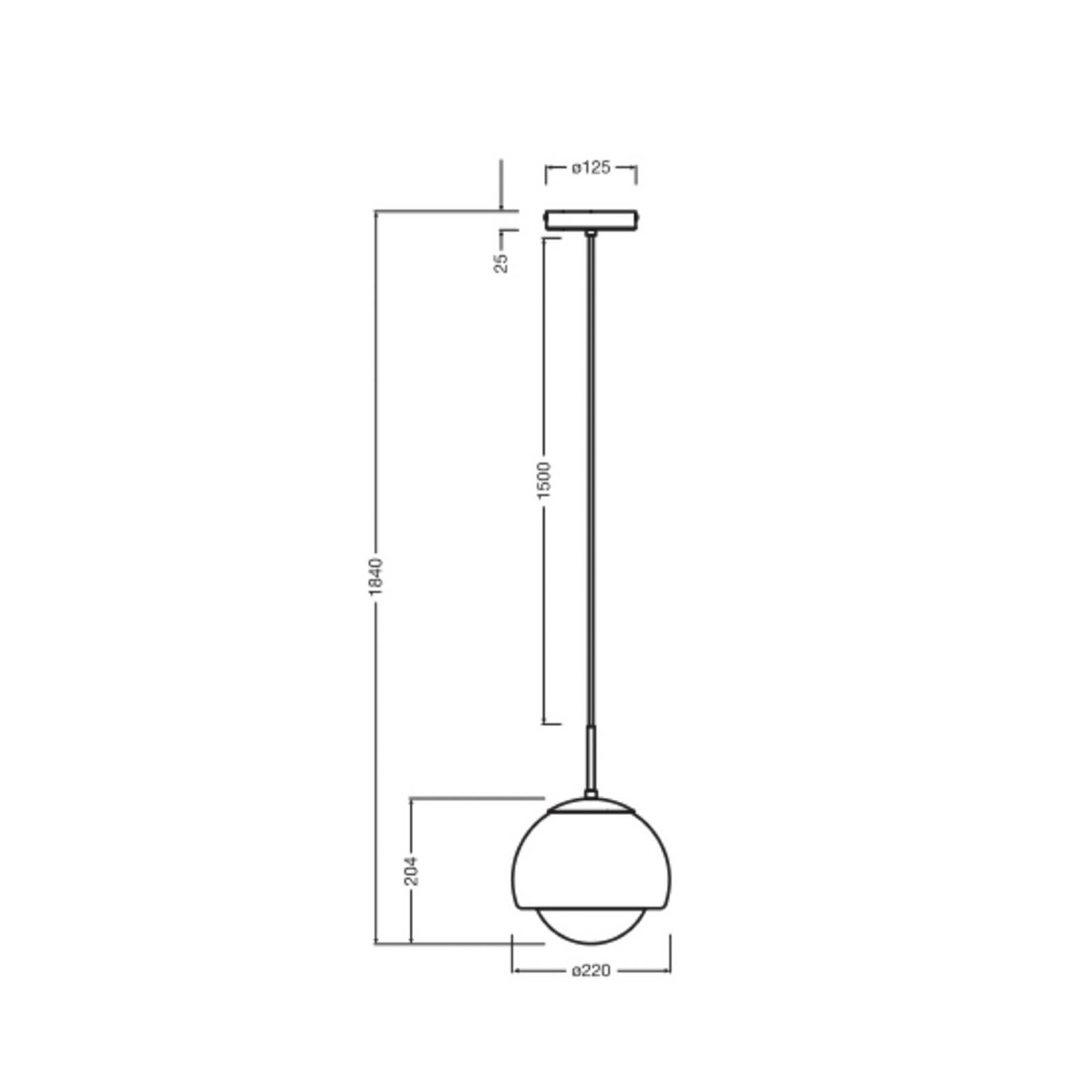 Żyrandol OSRAM Decor Dome, biały, średnica 22 cm, metalowa