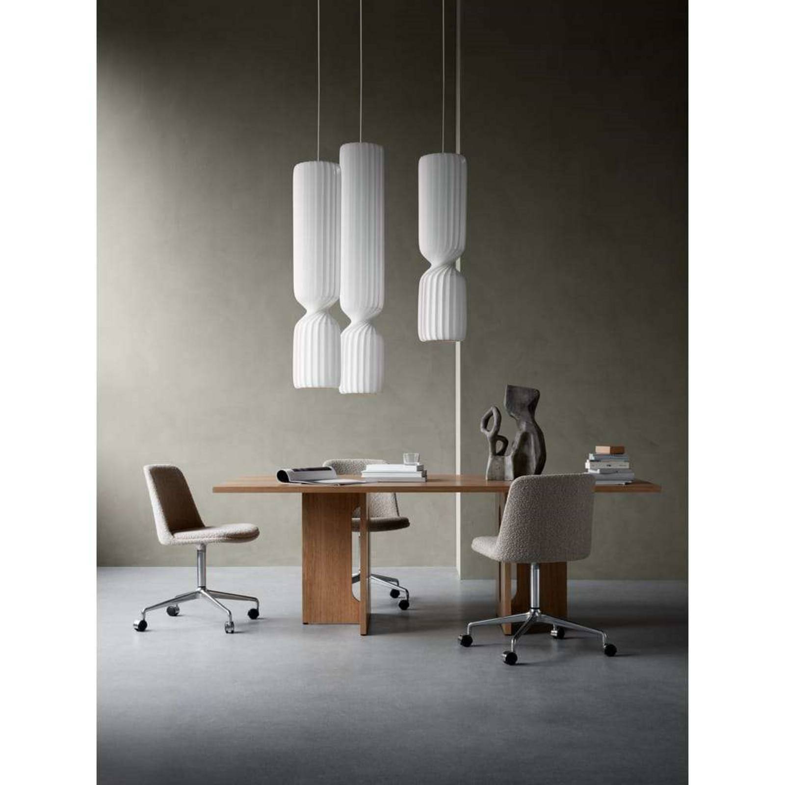 Lampa wisząca Tom Rossau TR41, 100 cm, biała, tworzywo sztuczne, E27