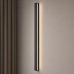 Lucande LED-vegglampe Kinsley, 90 cm, svart, dimbar, CCT