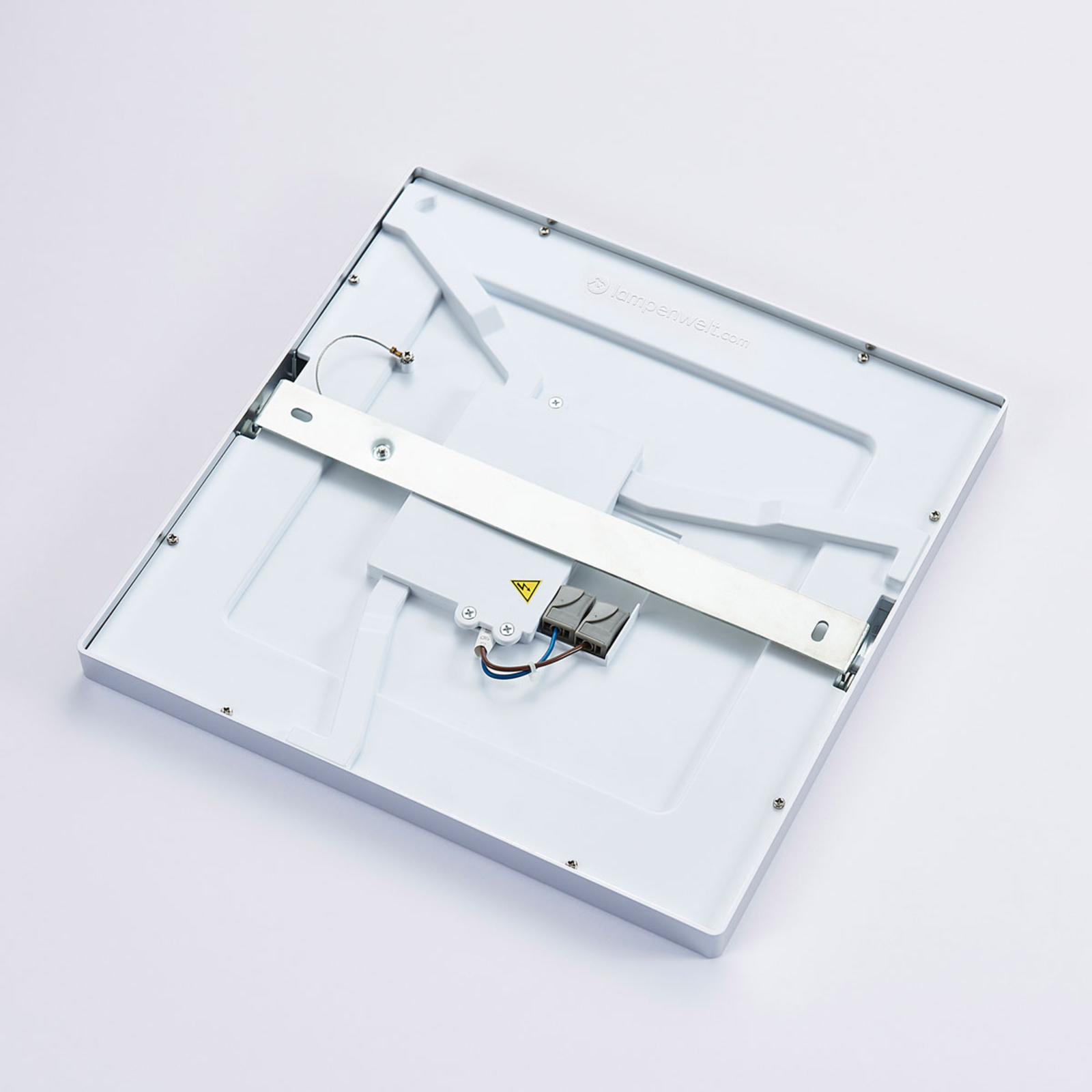 Stropné svietidlo Solvie LED, biele, hranaté, 30 x 30 cm