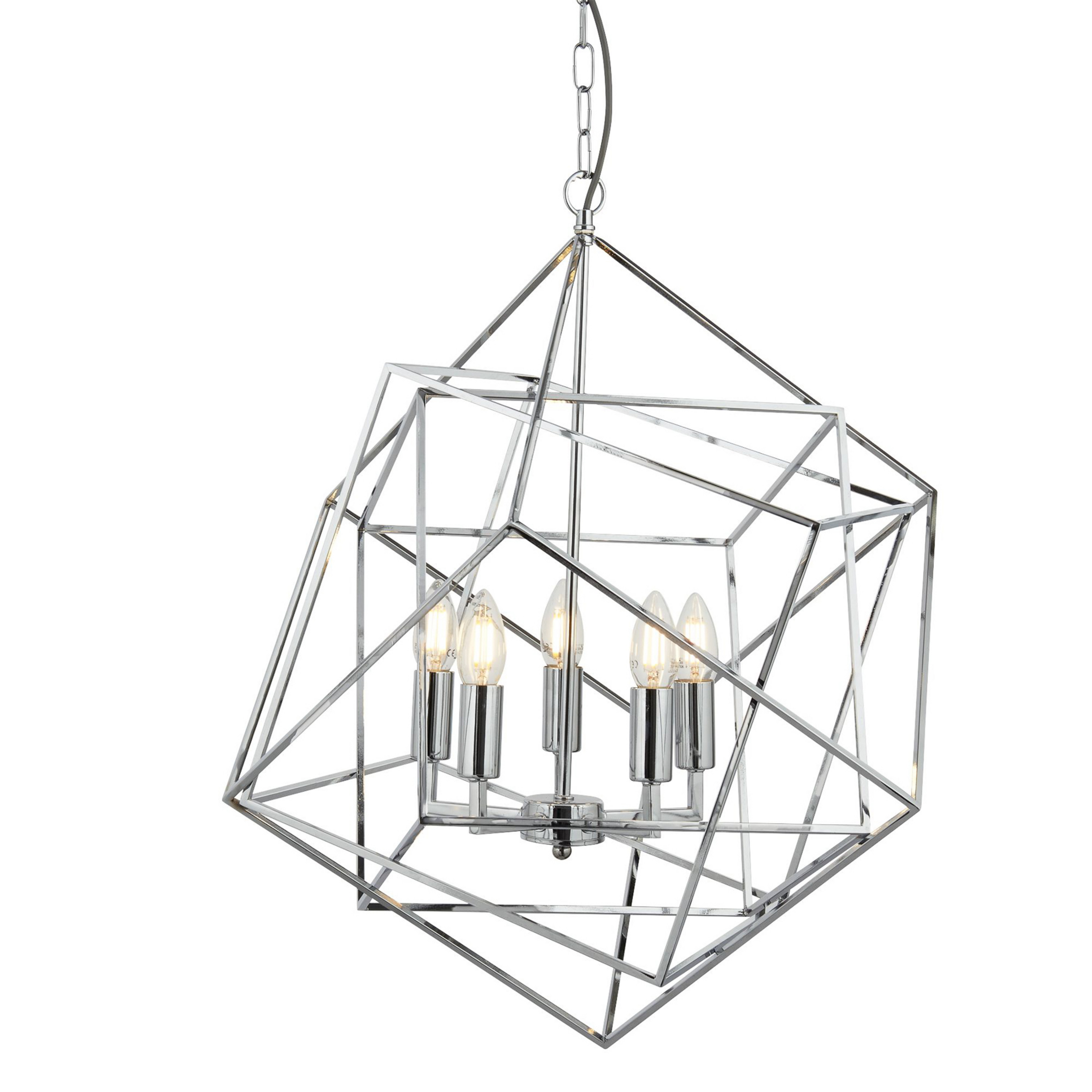 Suspension Cube avec abat-jour cage
