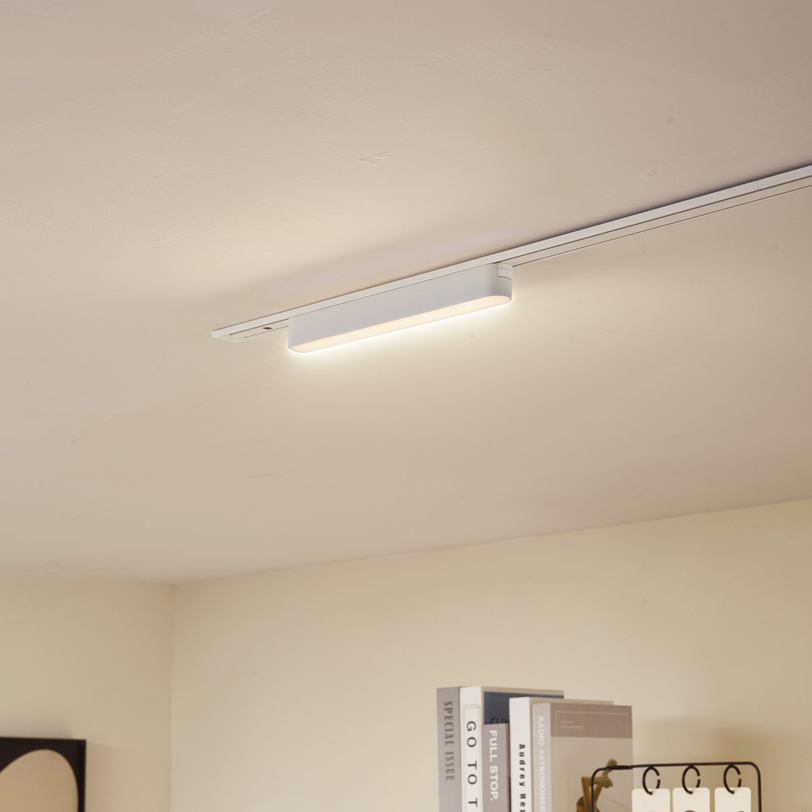 Lindby LED lente 48 V Lumaro, balta, 10 W, plastmasas, ar iespēju regulēt