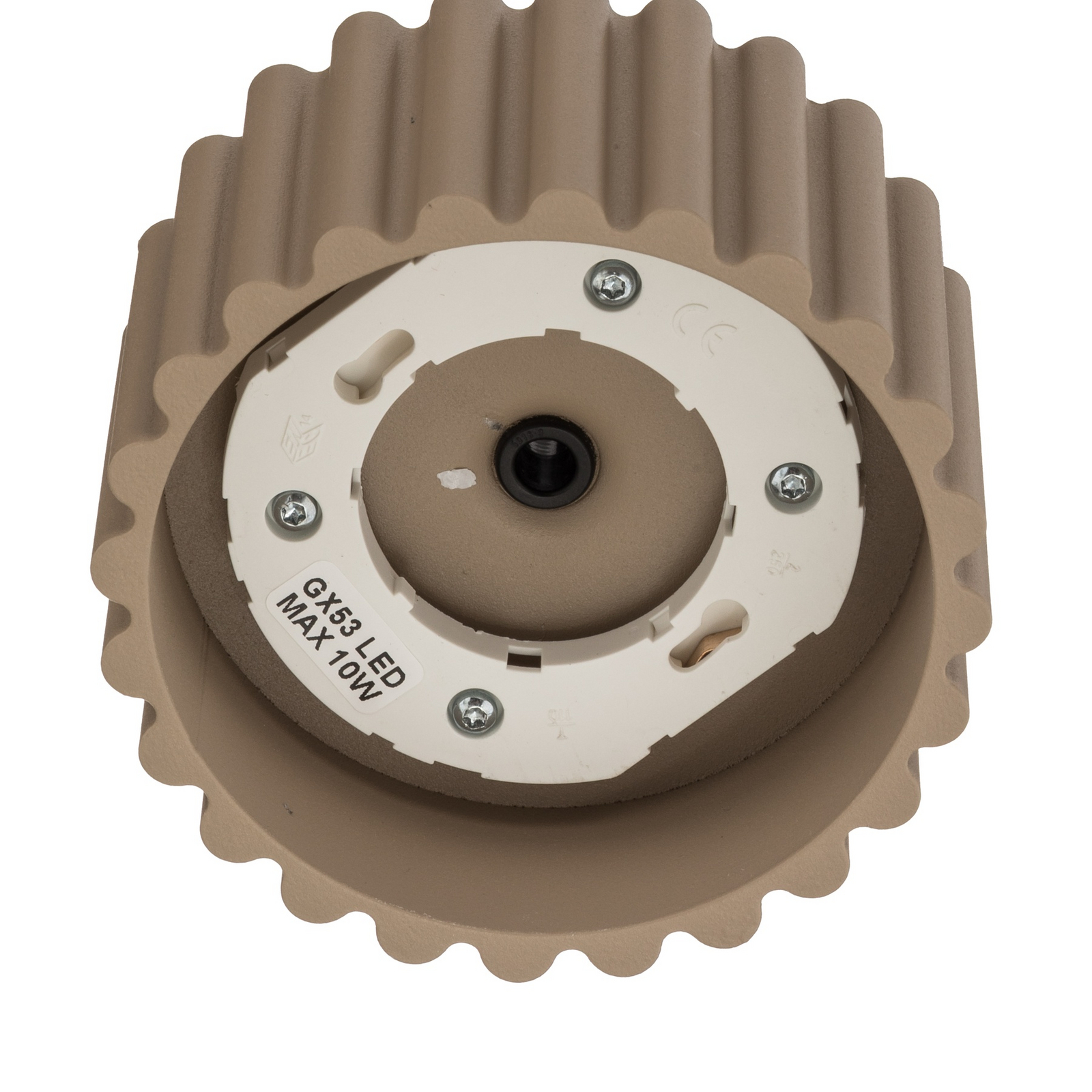 Taklampe Aura 1, taupe, 1 lyskilde, Ø 10 cm, GX53 Taklampe Aura 1, taupe, 1 lyskilde, Ø 10 cm, GX53