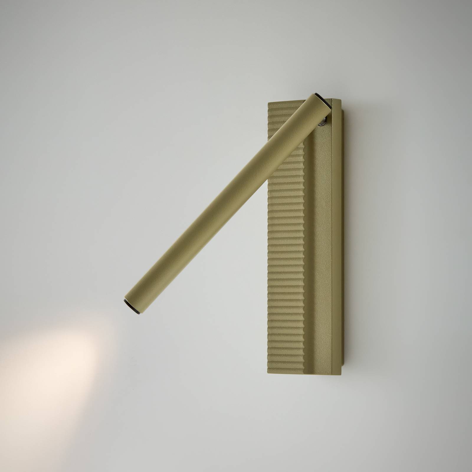 Applique murale LED Bover Arid A/03 vert olive, aluminium, 2 700 K