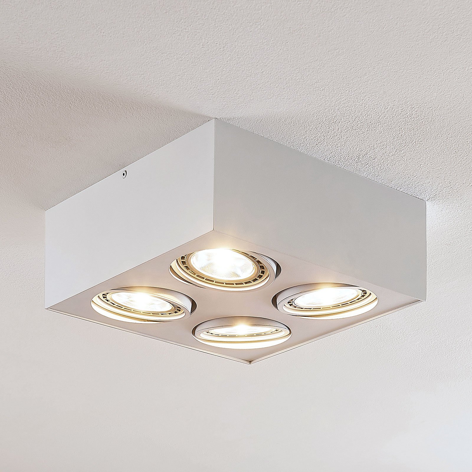 Arcchio Dwight LED taklampa i vitt, 4 lampor | Lamp24.se Arcchio lampor | Lampkultur.se