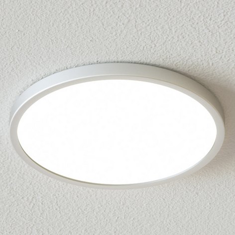 Rund LED-taklampe Solvie i sølv
