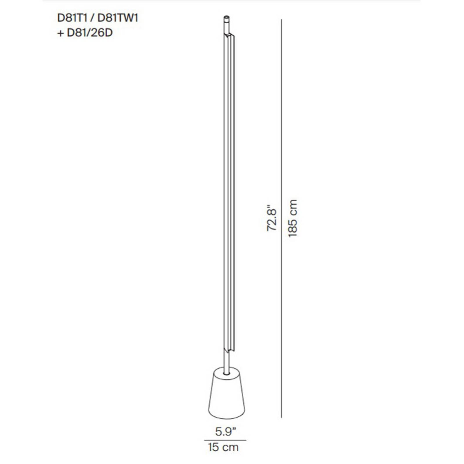 Luceplan Compendium lampa stojąca 2 700 K czarna